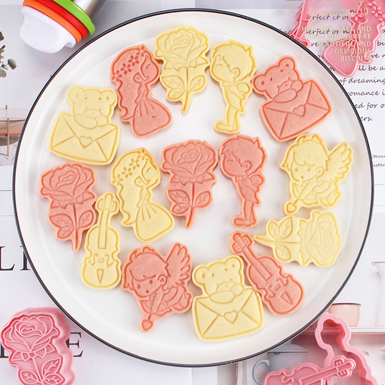 Uniqus Valentine's Day Cookie Cutters and Stamps, 3D Styles