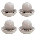 thumbnail image 2 of Sunnydaze Modern White Ceramic Tabletop Water Fountain with Orb - 4pk, 2 of 12