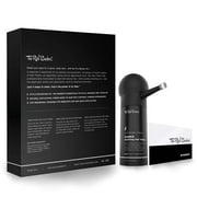 The Rich Barber N’Hance Hair Fibers & Applicator Pump Set | Natural Concealing Hair Thickening Fibers | Long-Lasting Spray with Accessory For Crisp Hairlines, A Thicker Beard & Styling (Black)