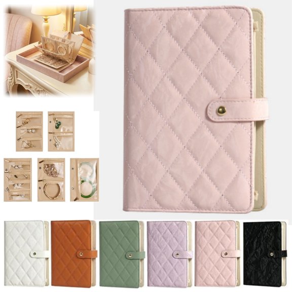 Travel Jewelry Organizer Case, Compact Jewelry Storage Bags for Earrings, Necklace & Rings Portable Gift for Women