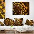 thumbnail image 3 of Designart Golden Abstract Spiral Flower - Abstract Throw Pillow - 18x18, 3 of 4