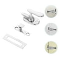 thumbnail image 1 of OULII 1Set Square Silver Stainless Steel Barn Door Window Latch Bolts for Home Decorations Sliding Door Security, 1 of 8