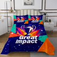thumbnail image 1 of Trophy Quilt Set Cup Coverlet Set,European Sport Bedspread Set Twin,Rainbow Galaxy Quilted Competitive Game Room Decor, 1 of 3