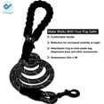 thumbnail image 4 of Deago 5 FT Strong Dog Leash Rope with Comfortable Padded Handle Reflective Threads Braided Leash for Medium Large Dogs (Red), 4 of 10