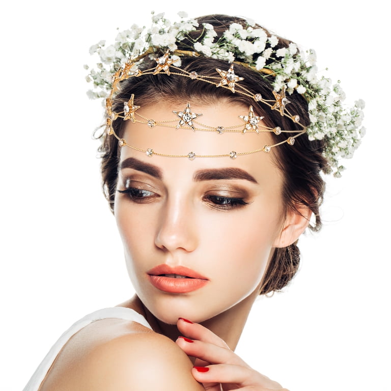 PartyKindom Stars Crown Tiara Bridal Headpiece Alloy  display picture 3