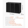 thumbnail image 3 of KFFKFF Document Divider, 27 Sections Office Postbox with Adjustable Racks, Timber Postbox Arranger Particle Board for Office, Home, Classroom Storage, Paper Organizer for Files, Documents, Black, 3 of 9