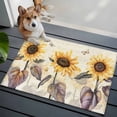 thumbnail image 3 of 2x3 Ft Entryway Area Rug, Sunflower Kitchen Rug Runner Washable Floor Mat, Yellow Summer Botanical Floral Farmhouse Non Slip Indoor Door Mat Throw Carpet for Bathroom Living Room Bedroom, 3 of 8