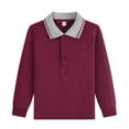 thumbnail image 4 of StSilkitty Golf Shirts for Boys Girls Long Sleeve Collared Button School Uniform Dress Tees Top Lightweight Comfy Clothes, 4 of 5