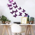 thumbnail image 4 of 48 piezas DIY Espejo Mariposa combinación 3D Mariposa Pared Calcomanía Arte Decoración de Pared, 4 of 5