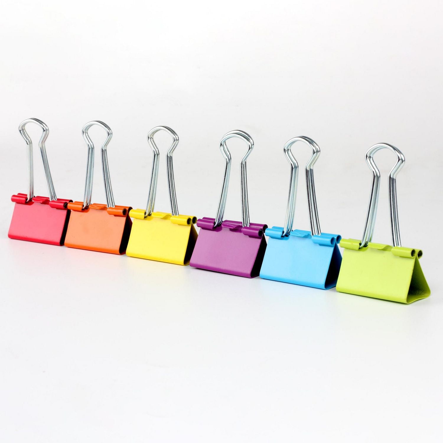 Pen+Gear Assorted Colours Binder Clips, 12 pieces, 32 mm