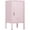 Pink, variant on EastVita Pink Single Door Metal Storage Cabinet Minimalist Side Table with Coffee Table Design Decorative Storage Console