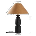 thumbnail image 2 of SAFAVIEH Sola 23.5" Contemporary Black Resin Table Lamp with Camel Shade, 2 of 6