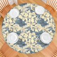 thumbnail image 2 of Pioneer Flower Floral Print Pattern Round Fitted Tablecloth with Elastic Edge,Dining Table Cover Waterproof,Outdoor Round Tablecloth for Camping,Dining,Indoor and Outdoor, 2 of 7