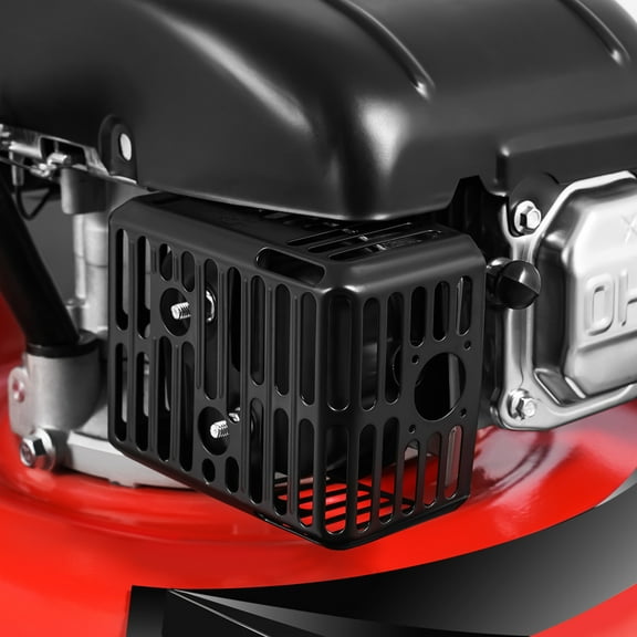 Push Lawn Mower, 5HP Power, 2800rpm Speed, 8-Position Height Adjustment, 20-inch Cutting Width, 60L Grass Bag, 1.6L Fuel Tank, Easy Storage and Cleaning