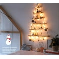 thumbnail image 4 of Árbol de pared de ramita de Navidad de 80 cm de altura, con luces LED que funcionan con batería, escalera de madera colgante de decoración de pared de Navidad, montaje en pared estilo vintage chic festivo - verde brillar Electrónica, 4 of 6