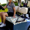 thumbnail image 3 of Renewold Golf Cart Seat Cover Lightweight Golf Blanket Universal Fit for EZGO Yamaha Club Cars and More 2-Seat Golf Cart, Daisy Blue, 3 of 5
