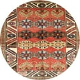 thumbnail image 1 of Ahgly Company Indoor Round Traditional Sand Brown Persian Area Rugs, 3' Round, 1 of 6