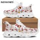 thumbnail image 1 of Zapatillas blancas de enfermera con dibujos animados para mujer, calzado de malla para primavera y otoño, zapatos planos ligeros con cordones para enfermería, 1 of 6