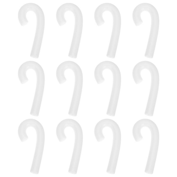 Kuyiluo Diy Candy Cane Ornaments: White Christmas Tree Hanging Crafts (12pcs)