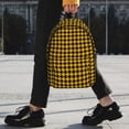 thumbnail image 2 of Disketp Retro Yellow and Black Houndstooth Mochila Escolar de 15 Pulgadas, Mochila Ligera para Estudiantes, Viajes y Trabajo, Cómoda y Resistente para el Uso Diario, 2 of 6