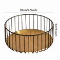 thumbnail image 2 of 10.6" Modern Fruit Bowl for Kitchen Counter - Stylish Black Metal & Wood Fruit Basket for Dining Table Centerpiece, Produce & Snack Storage, 2 of 5