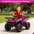 thumbnail image 2 of Yexmas 24V Kids ATV,Electric ATV for Kids 4 Wheelers Quad Car Toy, Ride On Toy Car As Gift for Kids,Pink, 2 of 7
