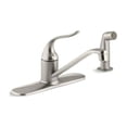 thumbnail image 2 of Kohler Coralais Kitchen Faucet, 8-1/2 In. Swing Spout, Matching Side Sprayer, Lever Handle, Polished Chrome, 2 of 2