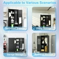 71'' Metal Storage with Doors, Multifunctional Bathroom