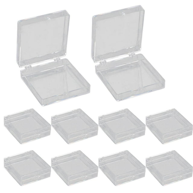 10 piezas, caja de almacenamiento de uñas a presión, soporte para exhibición de uñas, suministros para salón de uñas, uñas transparente