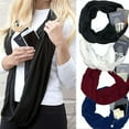 thumbnail image 3 of Cache-cou Tricoté Chaud pour Femmes et Filles, Foulard à Boucle avec Fermeture Éclair, 3 of 5