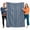Denim Blue, variant on Flannel Throw Blanket for Couch Sofa Bed, Olive Green and White Striped Soft Cozy Warm Fuzzy Blanket 40x50in