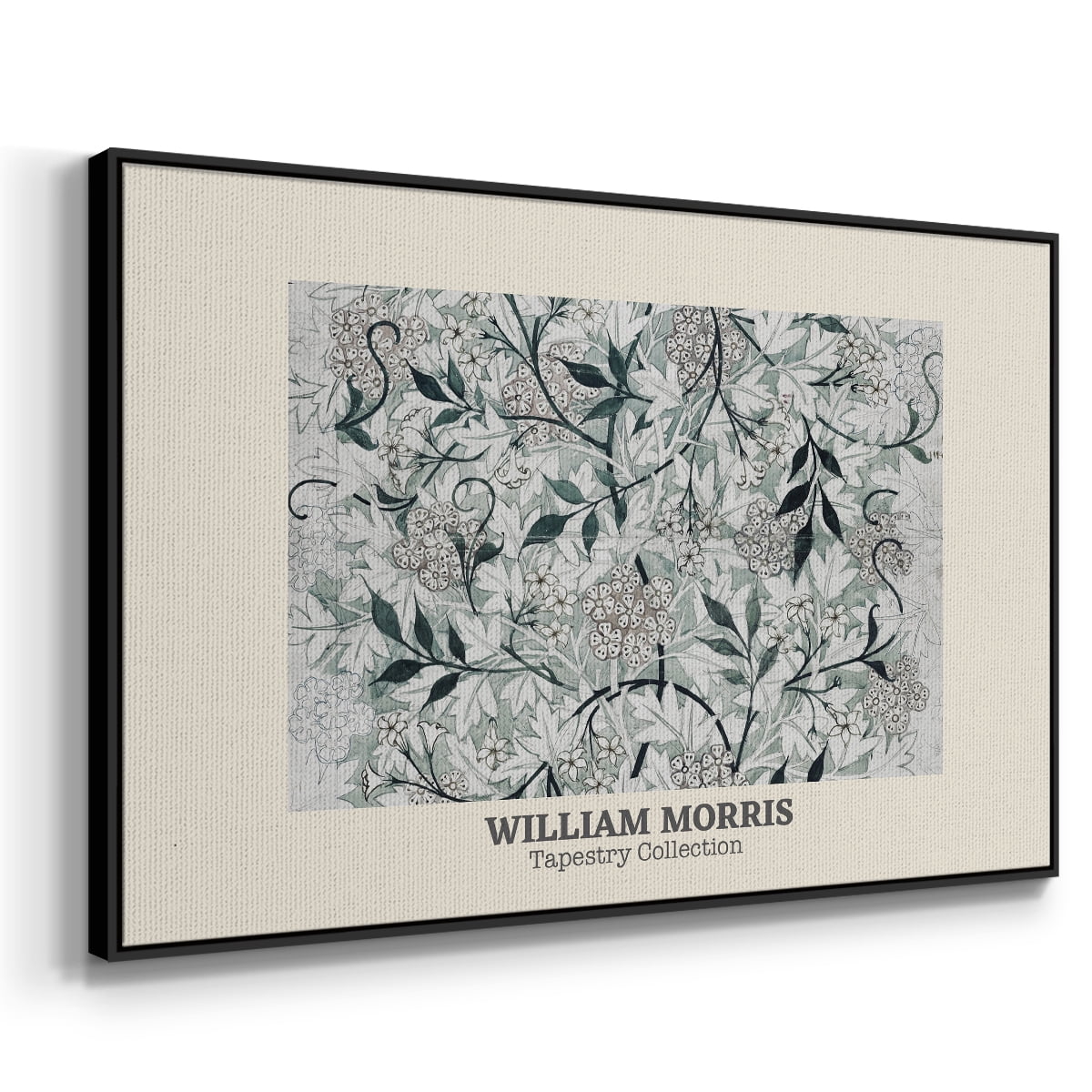 Vintage Abstract Print-XXXV Framed in Black Wood Gallery Wrapped Canvas 25 in. x 37 in.