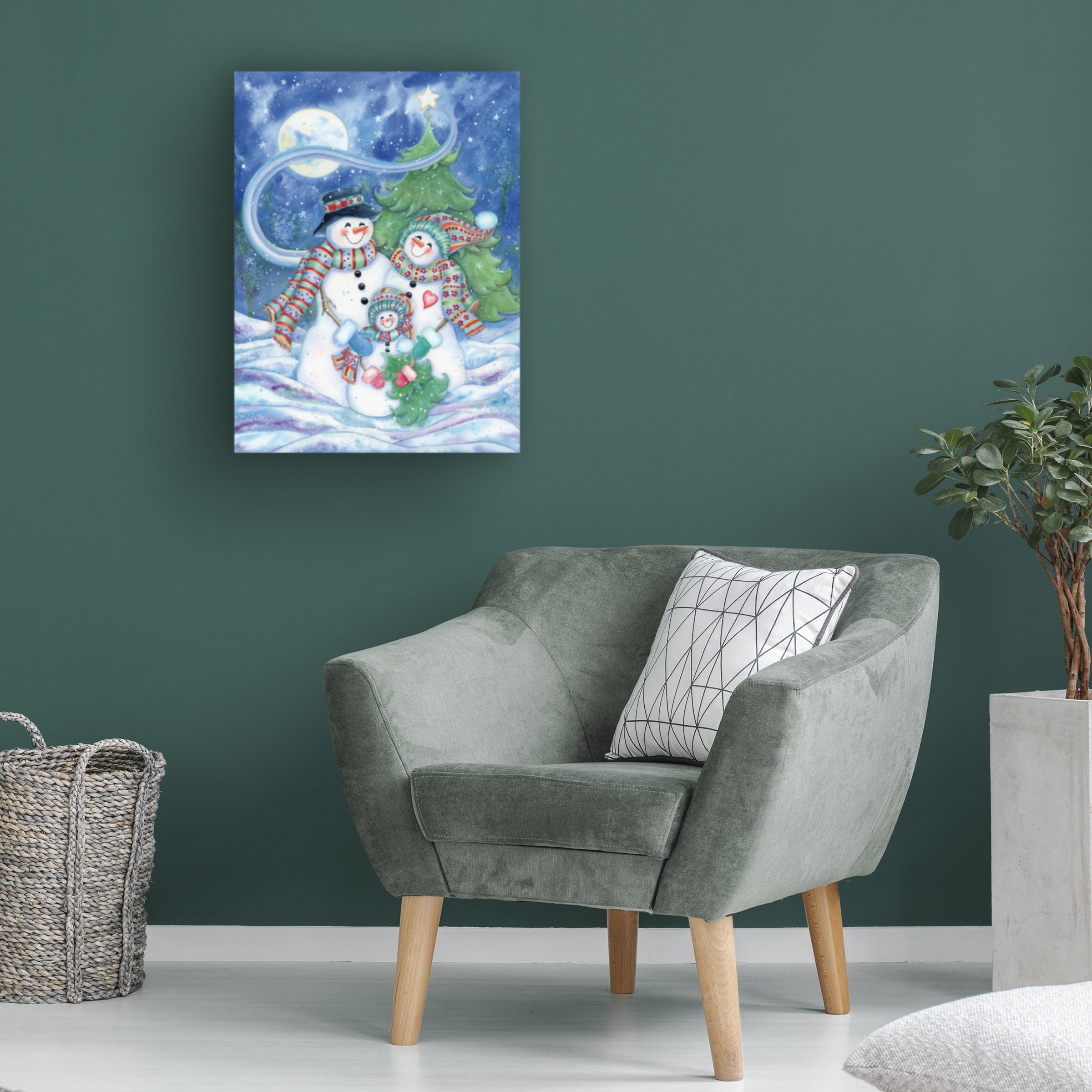 Tracy Miller 'Snowman Family' Canvas Art