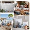 thumbnail image 5 of Blue Pumpkins Fall Outdoor Waterproof Pillow Covers, Thanksgiving Coastal Summer Botanical Wooden Decorative Square Throw Pillowcase Sofa Cushion Sham for Patio/Couch/Chair, 20"x20" 2 Pack, 5 of 8