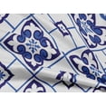 thumbnail image 4 of oneOone Rayon White Fabric Floral & Tiles Moroccan Sewing Craft Projects Fabric Prints By Meter 56 Inch Wide, 4 of 5