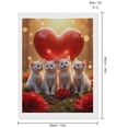 thumbnail image 2 of Diamond Art Kits for Adults, Kittens Red Heart Roses Forest 5D Diamond Painting Kits for Adults Beginners, DIY Full Drill Diamond Painting, Gem Art and Crafts 12x16, 2 of 7