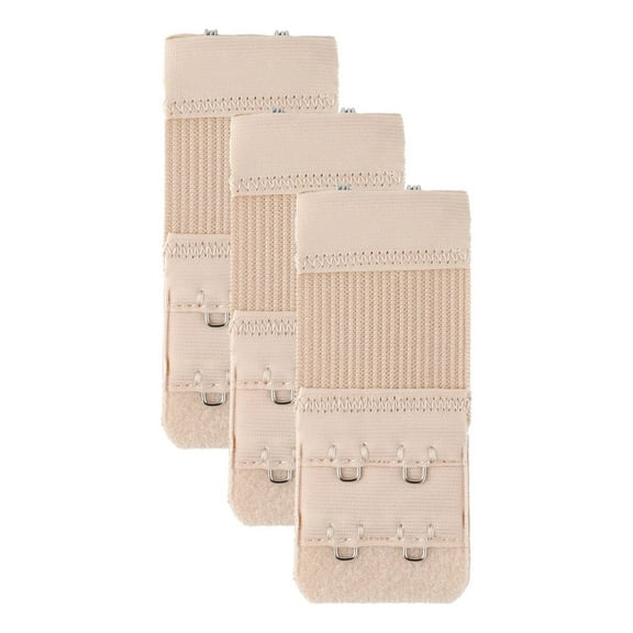 INSPIRE CHIC Women 3Pcs Strechy Bra Extender 2x2/2x3/2x4 Hooks Elastic Back Bra Extension