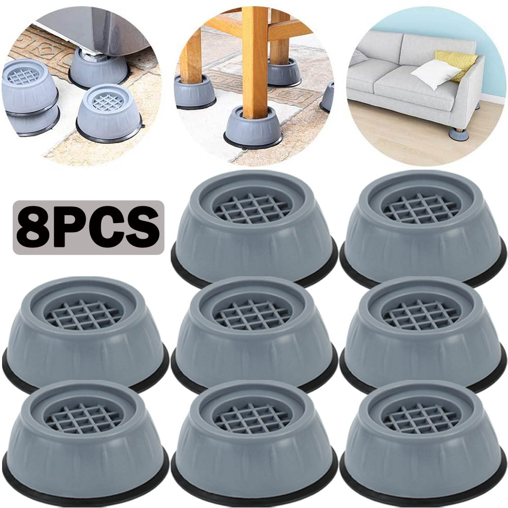 Anti Vibration Pads for Washing Machine, 8pcs Stackable Shock and Noise  Cancelling Washer Dryer Support, Anti-Walk Dryer Washer vibration Mat  pedestals Rubber Washer Machine Feet Pads Stabilizer 