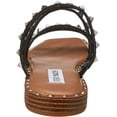 thumbnail image 3 of Steve Madden Skyler Black Fashion Flat Studded Slip On Square Open Toe Sandals (Black, 9.5), 3 of 7