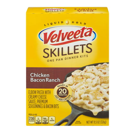 (4 Pack) Velveeta Cheesy Skillets Chicken Bacon Ranch Dinner Kit, 11.5 oz (Best Side Dishes For Chicken)