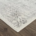 thumbnail image 4 of Hauteloom Neutral Collection Michie Modern Minimalist Living Room, Bedroom, Dining Room Area Rug - Bohemian Boho Distressed Carpet - Cream, Beige, Light Grey, Dark Gray - 5'3" x 7'1", 4 of 19