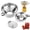 silver, variant on USIONE  Canning Funnel with Strainer for Wide and Regular Mason Jars - Wide-Mouth Funnels for Kitchen Use - Canning Supplies Kit - Stainless Steel - 3 pack (Small and Large)