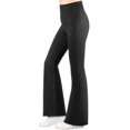 thumbnail image 3 of CCRFTGI Flare Leggings for Children Girls Size 8 High Waist Yoga Pants Gym Bell Bottoms Stretch Dance Leggings Black With Pockets 5-6 Years, 3 of 4