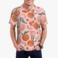 thumbnail image 1 of Fotbe Painting Peach Camiseta Polo de Golf para Hombre con Estampado – Camisa Deportiva Transpirable con Cuello Abotonado-Medium, 1 of 6