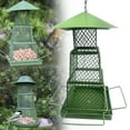 thumbnail image 2 of Kjfeif Mangeoire Extérieure Suspendue en Métal avec Toit Protecteur, Grande Capacité et Conception Durable, Station d'Alimentation Résistante aux Écureuils pour Petits Oiseaux et Usage au Jardin, 2 of 9