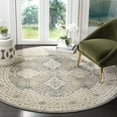 thumbnail image 2 of SAFAVIEH Sofia Raschelle Border Area Rug, Light Grey/Beige, 6'7" x 6'7" Round, 2 of 6