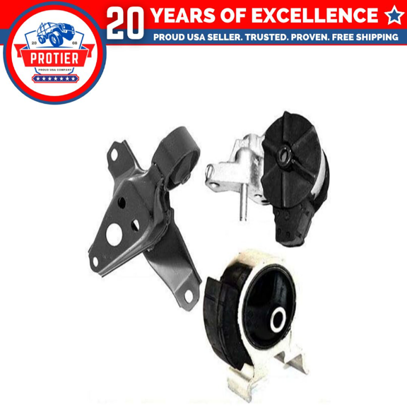 Engine Motor & Trans Mount 3PCS Set Compatible for 1992-1995 Toyota Paseo 1.5L Manual Trans