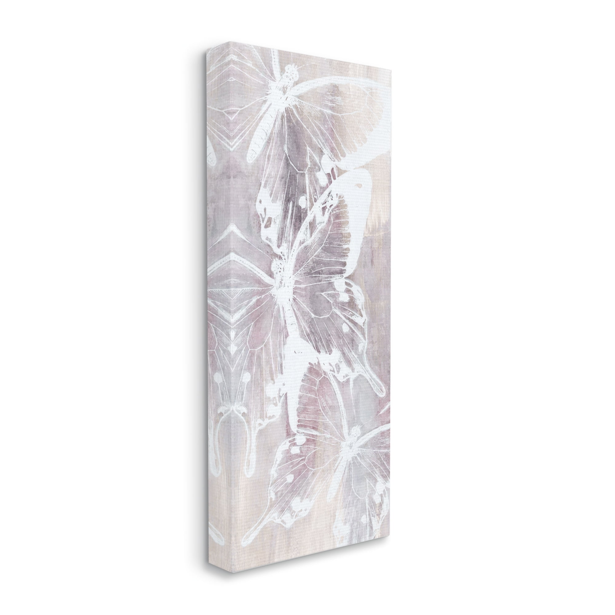 Stupell Industries Abstract Overlapping Butterflies Animals & Insects Painting Gallery Wrapped Canvas Print Wall Art, 17 x 40