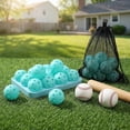 thumbnail image 3 of Lsupdaol 36 Pcs 1.65 Inch Mini Plastic Baseball Training Balls Hollow Softballs with Drawstring Bag, 3 of 6