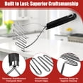 thumbnail image 4 of Gimgong Potato Masher, Large Heavy Duty Stainless Steel Mashed Potato Masher Kitchen Tool, Professional Metal Wire Smasher for Bean, Avocado, Vegetable-9.64 inch （Silver）, 4 of 8